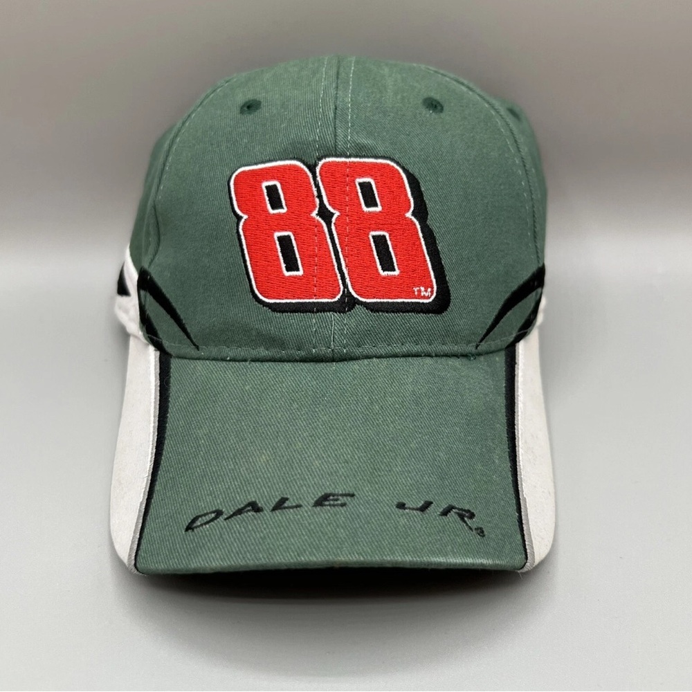 Dale Jr. #88 Nascar Winners Circle Green Silver Amp Racing Cap Hat